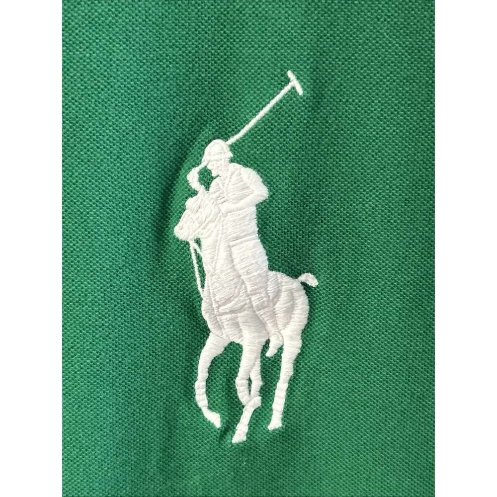 Ralph Lauren Polo Shirt Mens Blue Multicolor Color Blocked Big Pony #3 Sz 4XLT